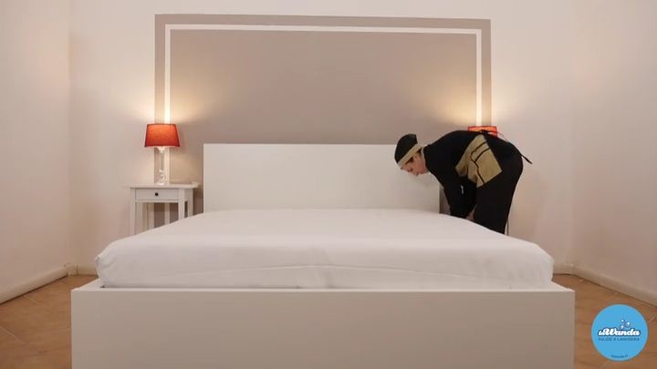 Riordino letto con copripiumino